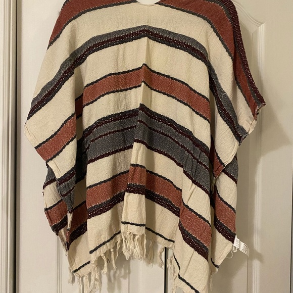 Bluenotes Colourful Striped Poncho - Picture 2 of 6